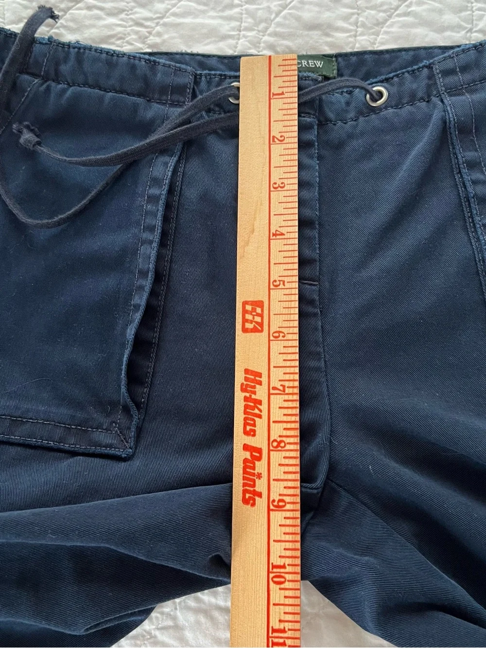 J. Crew Navy “City Fit” Drawstring Wide-Leg Cotton Pants Nautical Coastal